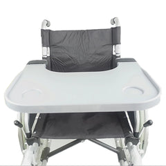 ABS Removable Wheelchair Tray Table w/2 Cup Holders Disabled Portable Lap Tray