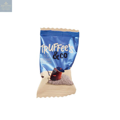 Sea salted - cocoa dusted flavoured French truffles in blue flow wrap. approx 400pcs