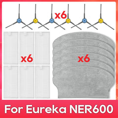 Fit For ( Eureka NER600 ) Roller Main Side Brush Hepa Filter Mop Rag Robot Vacuum Cleaner Spare Part Accessory Replacement Kit