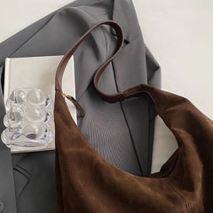 Hobo Bag PU Leather Large Capacity Shoulder Bag for Women with Zipper Handbag Solid Slouchy Bag Commuter Travel Bag