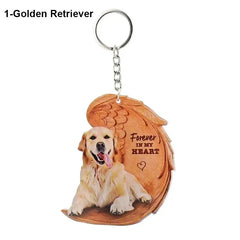 1 Piece 23 Style Dog Forever In My Heart Angel Pendant Bag Key Chains Car Keychain Keyring Pet Jewelry Gift For Women Girls