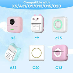 10Pcs Mini Printer Paper For peripage Self Adhesive Thermal Paper Printable Sticker Paper for Pocket Thermal Printer