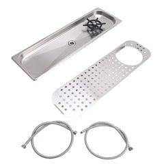 Built-in Cup Washer Stainless Steel Glass Cleaning Rinser High Pressure Cup Washer With Drain Drip Tray Hose For Bar Coffee Shop