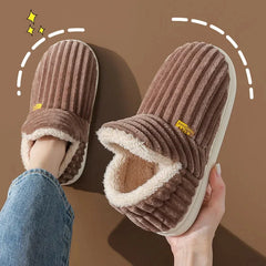 Litfun New Fur Slippers For Women Men Winter Furry Fashion Warm Ankles Plush Cozy Slides For Home Indoor Soft Sole Cotton Shoes