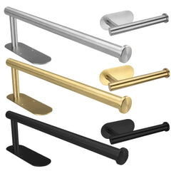 Adhesive Toilet Roll Paper Holder Organizer Wall Mount Storage Stand Kitchen Bathroom No Drill Tissue Towel Dispenser Stainless