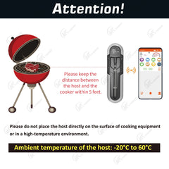 Wireless Cooking Thermometer Food Meat Steak Digital Bluetooth Barbecue Accessories Kitchen Oven Grill BBQ Smart Thermometers
