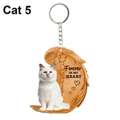 1 Piece 23 Style Dog Forever In My Heart Angel Pendant Bag Key Chains Car Keychain Keyring Pet Jewelry Gift For Women Girls