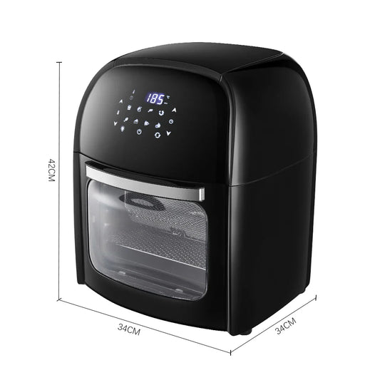 KOMORE 12L Air Fryer with Rotisserie Basket & Memory Function &60 Minutes Timer & 80°C-200°C Adjustable Temperature