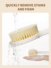 1 Pack Long Handle Shower Brush Unisex Senior Single Side Back Brush Bath Brush Exfoliating Suitable For Wet And Dry Brushes