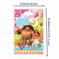 10/40Pcs Disney Moana Party Gift Bags Moana Theme Plastics Candy Bag Boy Loot Bag for Kids Birthday Party Favors Supplies Decor