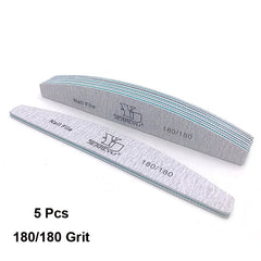 5/25Pcs/Lot Nail File Mix Color 80/100/150/180/240 Grit Professional Sandpaper Cuticle Remover Buffer Files Manicure Tool Set