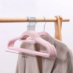 10 pcs /lot Velvet Hangers Non-Slip Clothes Rack Suit Shirt Coat Space Saving Hangers