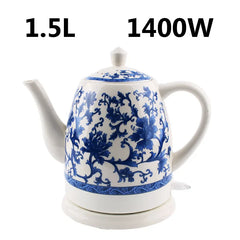 1.5L Electric Ceramic Kettle Water Boiler Water Heating Device Teapot Porcelain Kettle Automatic Power Off 220V Anti-dry burning