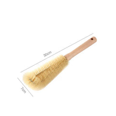 Bottle Brush Cleaner with Long Wooden Handle Water Bottle Cleaning Brush Natural Bristle Kitchen Scrub Bottle Brush for Cup Jug