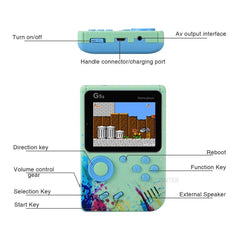 TECTINTER Video Game Console Mini Portable Retro TV Handheld Game Player Built-in 500 Games LCD Screen AV Output Support 2 Play