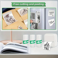 10Pcs Mini Printer Paper For peripage Self Adhesive Thermal Paper Printable Sticker Paper for Pocket Thermal Printer