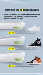 1Pair Height Increase Insole for Feet Comfort Plantar Fasciitis Shoes Insoles Men Women Sports Air Shock Absorbing Shoe Pads