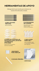 Gollee Lash and Brow Tinting Kit Classic Black Natural Eyelash Lifting Perm Treatment Makeup Set 4-6 Weeks For Lash Curler Perm