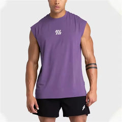 2025 Summer new Gym Vest Men broad shoulder Sleeveless Sports Tank Top quick-dry mesh Fitness T-shirt Running Tank Top men tops