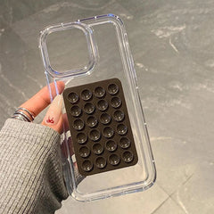 Phone Case For iPhone 16 15 14 Pro Max Plus 11 12 13 Pro 7 8 Plus XR X XS SE2 3D Suction Cup Airbag Transparent Shockproof Cover