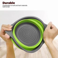 Silicone vegetable and fruit cleaning and drainage basket cleaning basket Folding water filter net Kitchen Gadgets