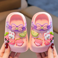 Summer Children Garden Clogs Shoes Boys&Girls Beach Sandal Kids Lightweight Breathable Cute Cartoon Slip Baby Slippers