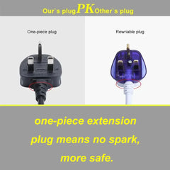 1pc 5m Long Fireproof Home Power Socket 4-way Extension Cord with 3250W Muti-plug Black Extension Cord Pop Socket