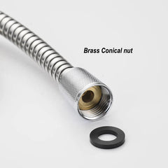 Stainless Steel Shower Hose 5M Long Bathroom Shower Water Hose Extension Plumbing Pipe Pulling Tube Bathroom Accessories