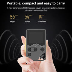 1.8 inch HIFI MP3 Player Metal High Sound Quality Entry-level Lossless Music Player, Support TF Card / FM / E-book