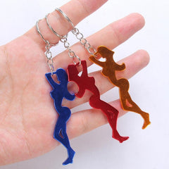 12 PCS Personalized Creative Backpack Keychain Small Pendant Aluminum Bottle Opener, Women, Motorcycle