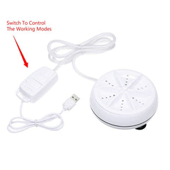 Portable Mini Washing Machine Ultrasonic Turbine Clothes Mini Washer with USB Cable Convenient for Travel