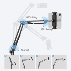 Live Folding Multifunctional Floor Stand For 4-13 Inch Cell Phone/Tablet/Switch