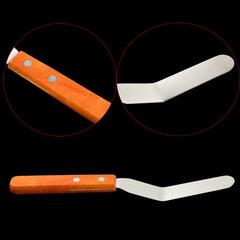 15cm Stainless Steel Cream Spatula Cake Silk Flower Scraper Baking Tool, 4 inch Flower Scraper