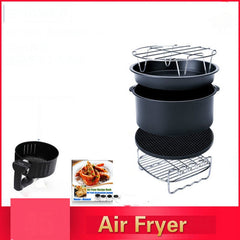 5 in 1 Fryer Accessory Set Multifunctional Air Fryer Set Grill Pizza Pan, 5 in 1 Set
