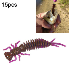 15 PCS 8-color Larvae Silicone Soft Bait Lure Bait