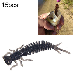 15 PCS 8-color Larvae Silicone Soft Bait Lure Bait