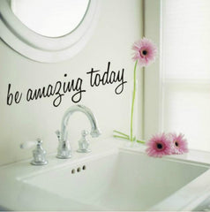 Bathroom Dressing Room Home Decor Removable Mural Wall Sticker, 58x17CM