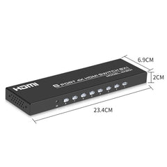 FJGEAR FJ-4K801 4K 8 In 1 Out HDMI HD Video Switcher, FJ-4K801 EU Plug
