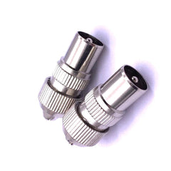 50 PCS Metal Antenna TV Plug Video Radio Frequency Cable Plug RF Male Head