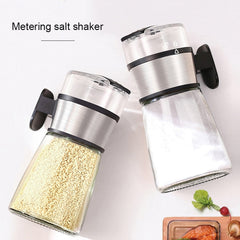 Press Type Salt Control Bottle Kitchen Household Sealed Moisture-Proof Metering Tank Set