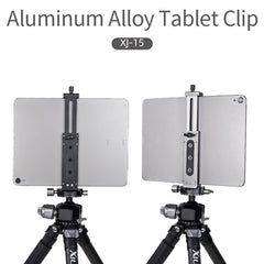 Xiletu Xj15 Live Broadcast Desktop Full Metal Tripod Mount Tablet Pc Phone Clamp With 1/4 Inch Screw Holes & Cold Shoe Base