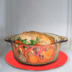 12 Inch Food Grade Silicone Microwave Oven Mat Round Silicone Placemat Non-Slip Insulation Mat, Black, Red, Blue, Green, Purple, Gray