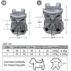 Doglemi Pet Outing Backpack Dog Shoulder Chest Bag Breathable Mesh Dog Cat Bag