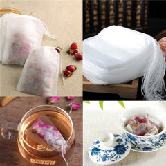 100Pcs/Lot Teabags Scented Tea Bags with Seal Filter Paper, Size: 5.5 x 7cm