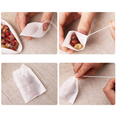 100Pcs/Lot Teabags Scented Tea Bags with Seal Filter Paper, Size: 5.5 x 7cm