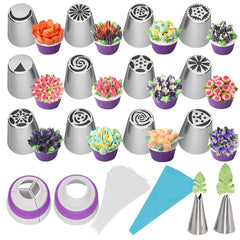 27 in 1 Decorating Mouth Set Seamless Cream Squeezing Mouth, 27 PCS/Set