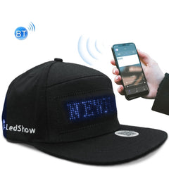 Bluetooth LED Advertising Cap Supports Scrolling Characters/Mobile Phone Word Change/Multi-Language,Random Color Delivery
