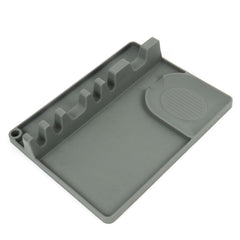 2 in 1 Kitchen Silicone Spoon Holder Shelf, Large (Gray), Medium (Gray), Large (Black), Medium (Black), Large (Red), Medium (Red), Large (Blue), Medium (Blue), Large (Orange), Medium (Orange), Large (Green), Medium (Green)