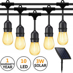10 In 1 Outdoor Solar Bulb String Lamp Waterproof Solar Garden Light