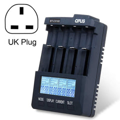 OPUS BT-C3100 Smart Smart Digital Intelligent 4-Slot Battery Charger, EU Plug, US Plug, UK Plug